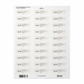 Étiquette Monogramme Classique Blanc Adresse de Retour de Ma (Feuille entière)