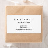 Étiquette Monogramme classique professionnel minimaliste sim (En situation)