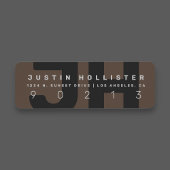 Étiquette Monogramme cool moderne | Dark Grays Adresse de re