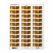 Étiquette Monogramme dans Laurel Wreath Gold Adresse de reto (Feuille entière)