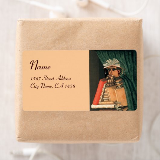 Étiquette MONOGRAMME DE BIBLIOTHÈQUE, rose (En situation)