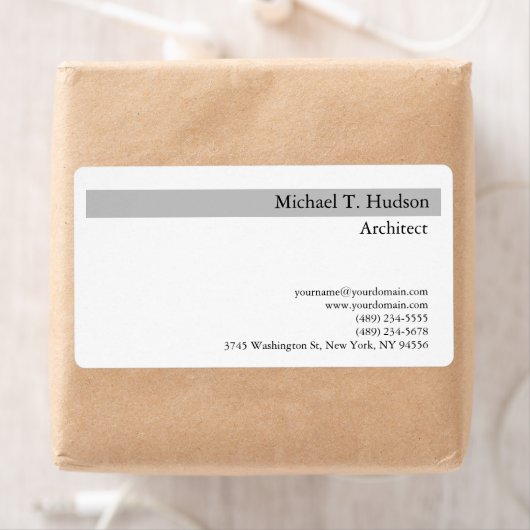 Étiquette Monogramme de calligraphie professionnelle simple (En situation)