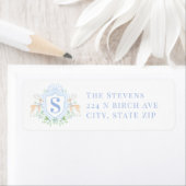 Étiquette Monogramme de cerf de Noël (En situation)