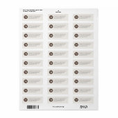Étiquette Monogramme de chocolat et de crème (Feuille entière)