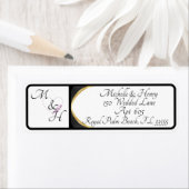 Étiquette Monogramme de couple moderne Adresse de retour (En situation)