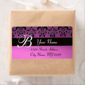 ÉTIQUETTE MONOGRAMME DE DOMMASQUES NOIRS (En situation)