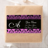 ÉTIQUETTE MONOGRAMME DE DOMMASQUES PURPLE NOIR (En situation)