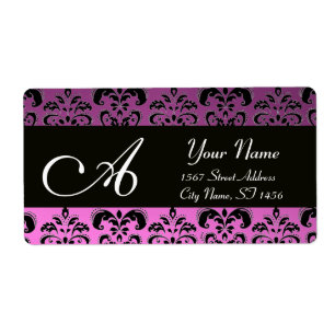 ÉTIQUETTE MONOGRAMME DE DOMMASQUES PURPLE NOIR
