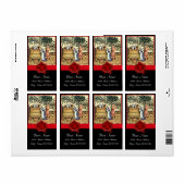 ÉTIQUETTE MONOGRAMME DE GRAINE ANTIQUE VINEYARD HARVEST WAX  (Feuille entière)