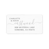 Étiquette Monogramme de mariage du nom du couple (Devant)