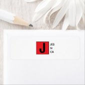 Étiquette Monogramme de nom professionnel élégant moderne (En situation)
