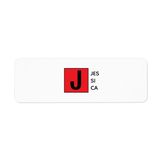 Étiquette Monogramme de nom professionnel élégant moderne (Devant)