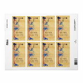 ÉTIQUETTE MONOGRAMME DE PARCHEMENT FLORENTIN ANTIQUE (Feuille entière)