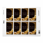 ÉTIQUETTE MONOGRAMME DE SCELLÉ DE PAIN DE BAIGNOIRE ANTIQUE (Feuille entière)