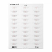 Étiquette Monogramme de style moderne rose blush (Feuille entière)