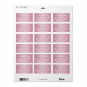 Étiquette Monogramme d'écriture élégante ombré mauve adresse (Feuille entière)