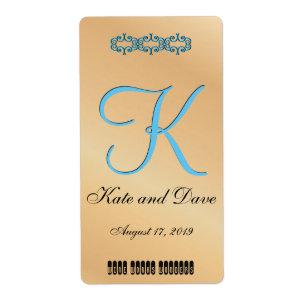 Étiquette Monogramme d'érable Brown