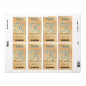 Étiquette Monogramme d'érable Brown (Feuille entière)