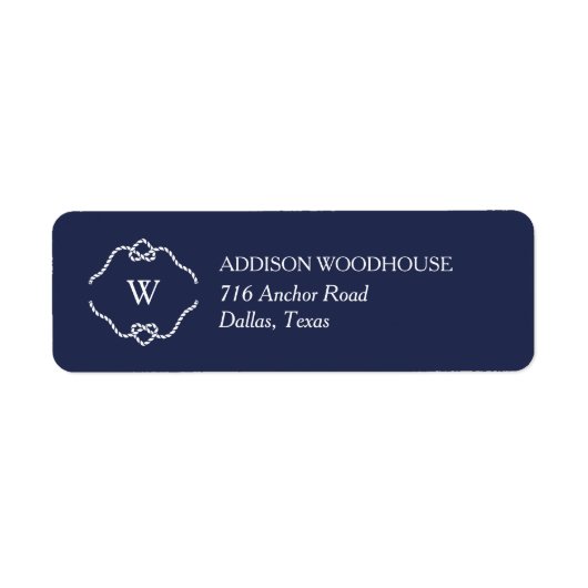 Étiquette Monogramme du nœud (Devant)