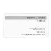 Étiquette Monogramme écriture manuscrite professionnel simpl (Devant)