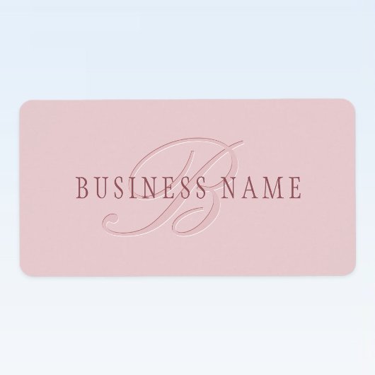 Étiquette Monogramme élégant | Or Rose