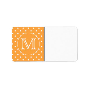 Étiquette Monogramme fait sur commande. Point de polka