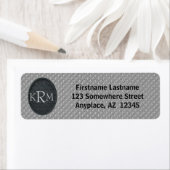 Étiquette Monogramme floral de vos initiales sur une étiquet (En situation)