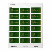 Étiquette Monogramme Initial B Fleurs Art Personnalisé (Feuille entière)
