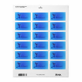 Étiquette Monogramme initiale A Bluebird personnalisé (Feuille entière)