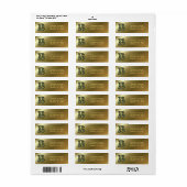 Étiquette Monogramme initiale B marguerites art adresse de r (Feuille entière)