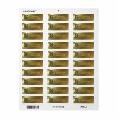 Étiquette Monogramme Initiale K Fleurs Art Adresse de Retour (Feuille entière)