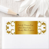 Étiquette Monogramme Mariage or et blanc (En situation)