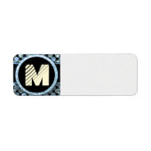 Étiquette Monogramme moderne (Devant)