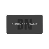 Étiquette Monogramme moderne gris foncé modifiable Modèle de (Devant)