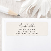 Étiquette Monogramme neutre | Adresse de retour minimale mod (En situation)