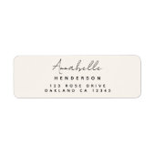 Étiquette Monogramme neutre | Adresse de retour minimale mod (Devant)