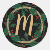 Étiquette Monogramme - Noël (Devant)