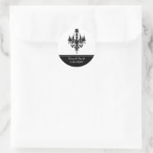 étiquette Monogramme noir et blanc (Sac)