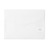 Étiquette monogramme noir et blanc classique (Dos)