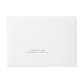 Étiquette monogramme noir et blanc classique (Devant)