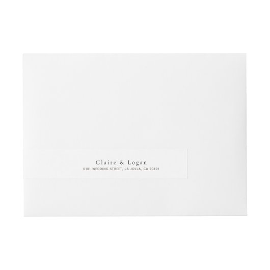 Étiquette monogramme noir et blanc classique (Devant)