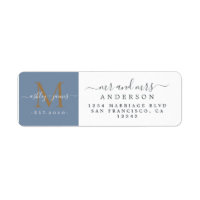 Monogramme nouvellement marié M. Mme Adresse de re