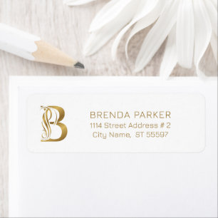 Étiquette Monogramme Or de luxe B