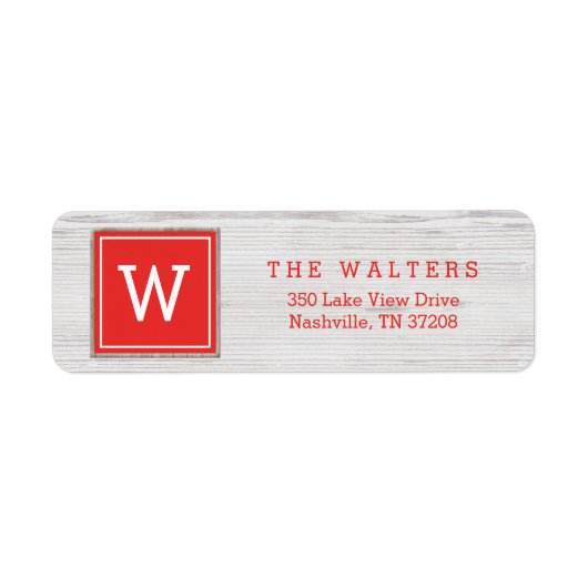 Étiquette Monogramme pacifique Vacances Retour Adresse Étiqu (Devant)