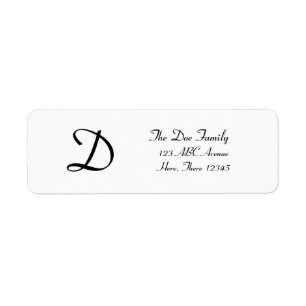 Étiquette Monogramme personnalisable