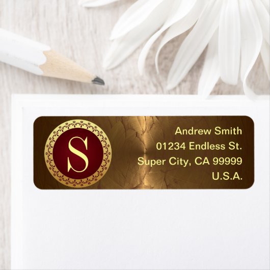 Étiquette Monogramme personnalisé (En situation)