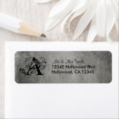 Étiquette Monogramme personnalisé broyé (En situation)