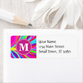 Étiquette Monogramme Personnalisé Vivid Couleur Peinture Bru (En situation)