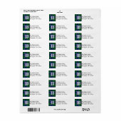 Étiquette Monogramme Plaid Wallace traditionnel (Feuille entière)