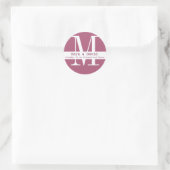 Étiquette Monogramme rose (Sac)